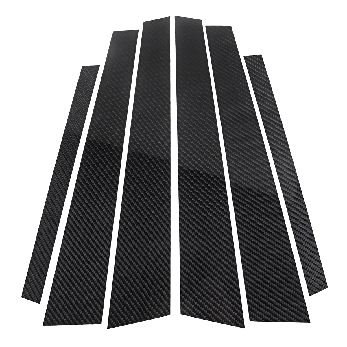 Dark Slate Gray Carbon Fiber Car Window B-pillars Molding Trim Car Styling Stickers for BMW 3 5 Series