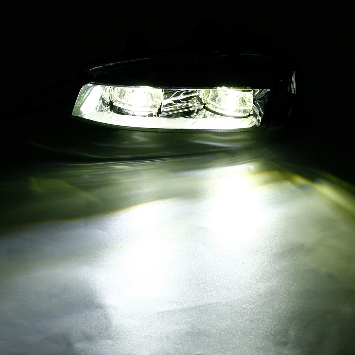 White Smoke Car Left/Right Front Bumper LED Fog Lights Lamp for Range Rover Evoque Dynamic 2011-2016