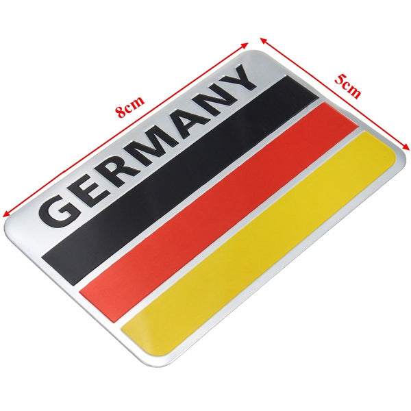 Firebrick Pair 3D Aluminum Germany Flag Badge Emblem Car Stickers Decal Decoration