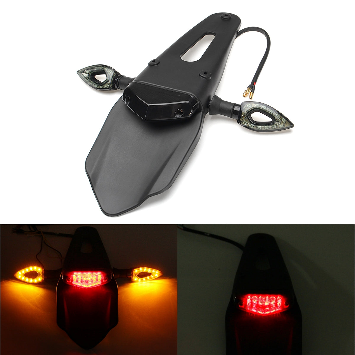 Dim Gray 12V LED Enduro Fender-Brake Tail Light Turn Signal Light For Motorcycle Dirt Bike
