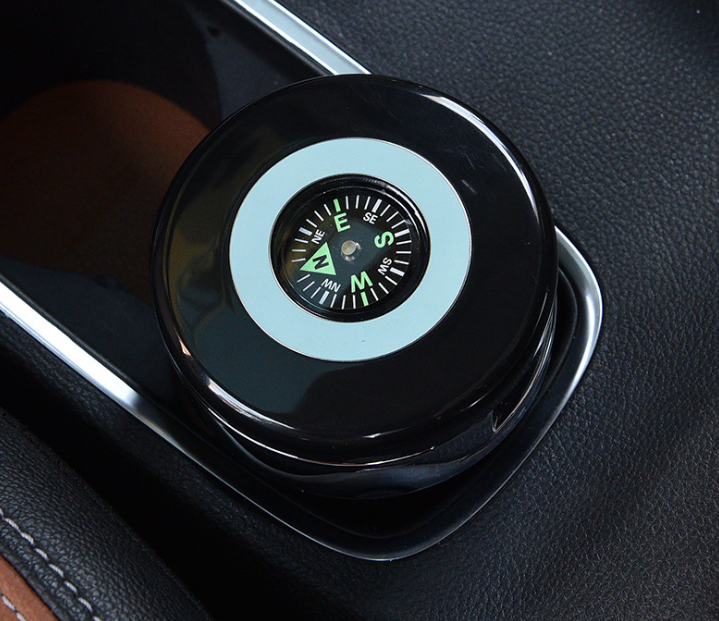 Light Blue Car compass ashtray (Black)