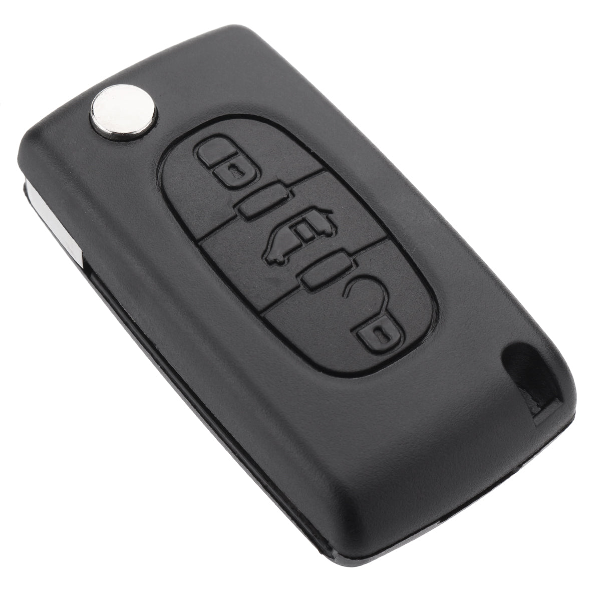 Dark Slate Gray Car 3 Buttons Key FOB Remove Case Shell With Blade For Citroen Berlingo