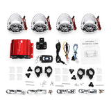 Firebrick Motorcycle Amplifier System ATV+4 Chrome Horns Speaker with bluetooth Function