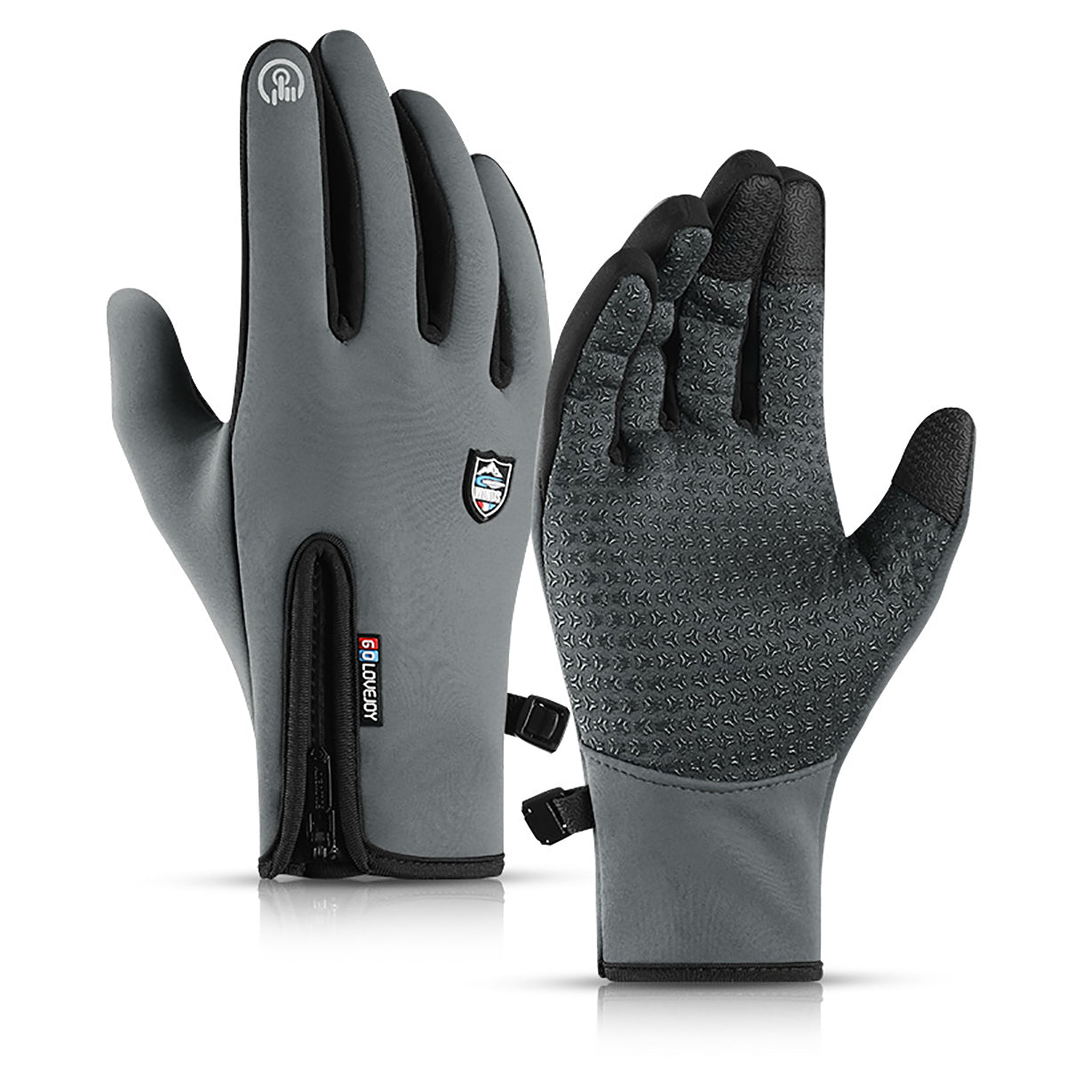Slate Gray Winter Skiing Gloves Touch Screen Sport Outdoor Snowboarding Windproof Thermal