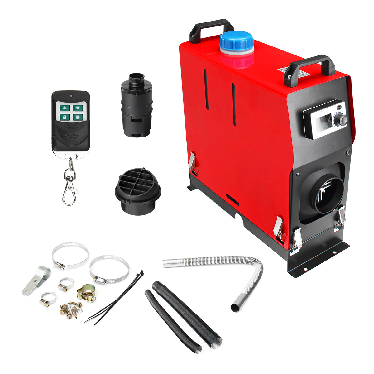 Red 12V 5KW Diesel Air Heater Parking Heater All In One LCD Display with Remote control