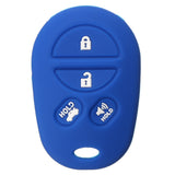 4 Buttons Silicone Car Cover Key Case Fit For Toyota Sienna Tacoma Tundra Remote Key - Auto GoShop