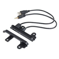 2 DIN Fascia Car Facia Dash Kit Side Trims Brackets with USB AUX Port Cable For Toyota - Auto GoShop