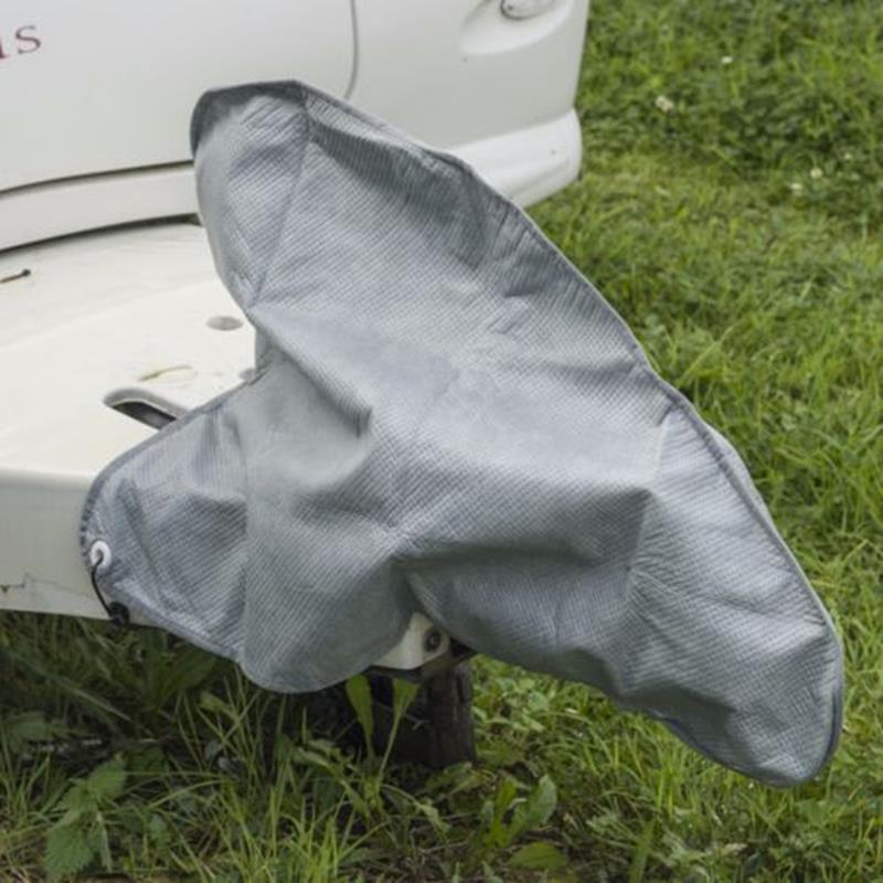 Gray 83X63cm Towing Hitch Coupling Lock Cover Waterproof Protector Grey for Caravan Trailer Car