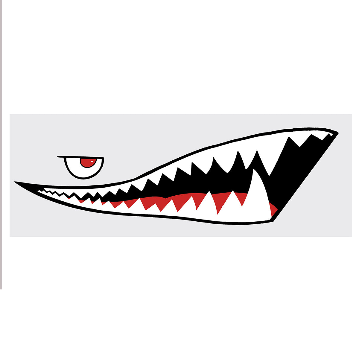 1 Pair 59'' Shark Mouth Tooth Teeth Sticker PVC Exterior Decal For Car Side Door - Auto GoShop