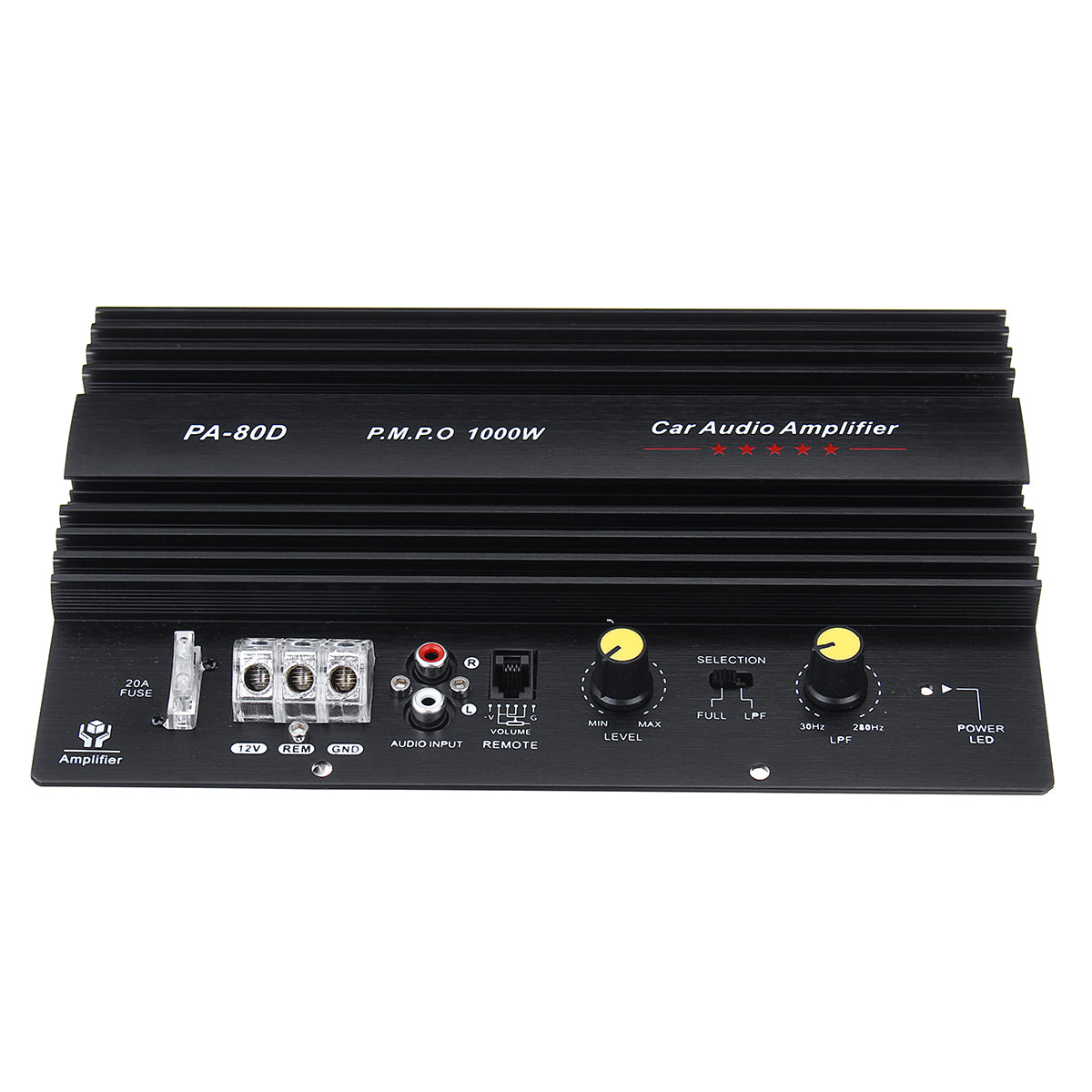 Black PA-80D Amplifier 12V 1000W Car Audio High Power Mono Amplifier Amp Board Powerful Subwoofer Bass Amp