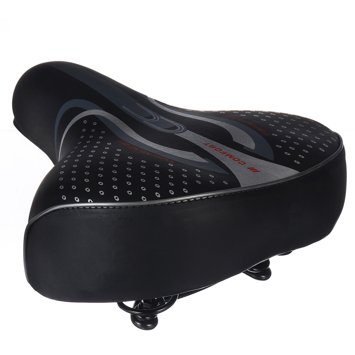 Black Comfort Wide Big Bum Bike Bicycle Gel Cruiser Extra Sporty Soft Pad Saddle Seat