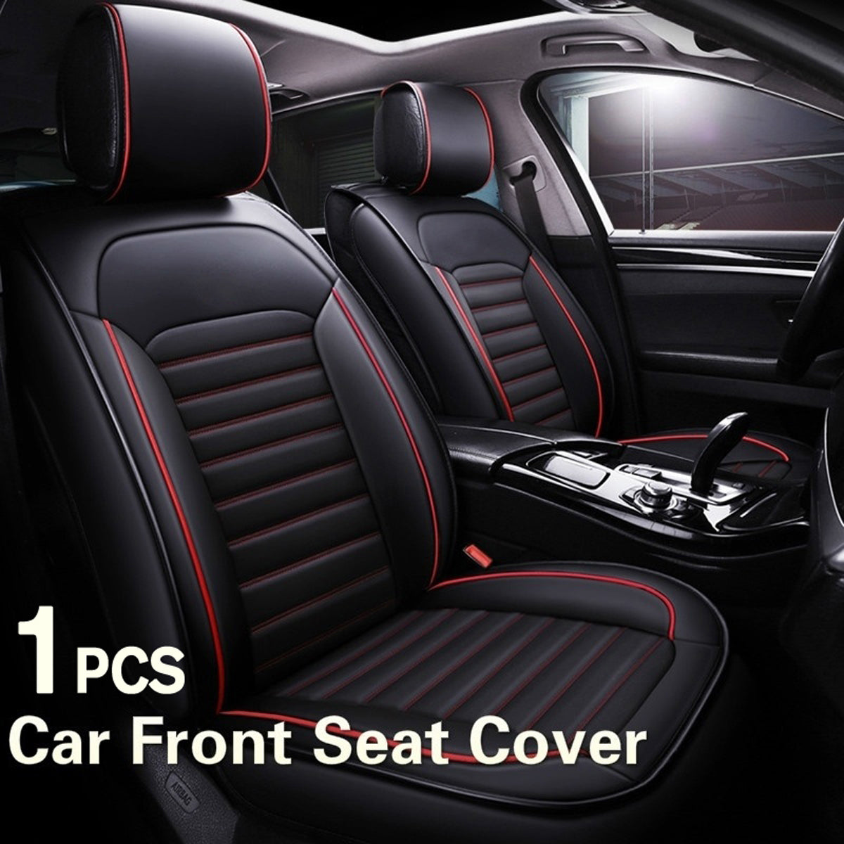 1Pc Front Car 5/7 Seat Cover Waterproof Dustproof PU Leather Protector Mat Pad - Auto GoShop