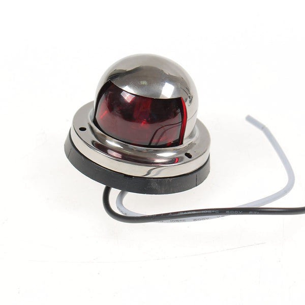 Dim Gray Pair 12V Red & Green Stainless Steel Navigation Light For Marine Boat Yacht