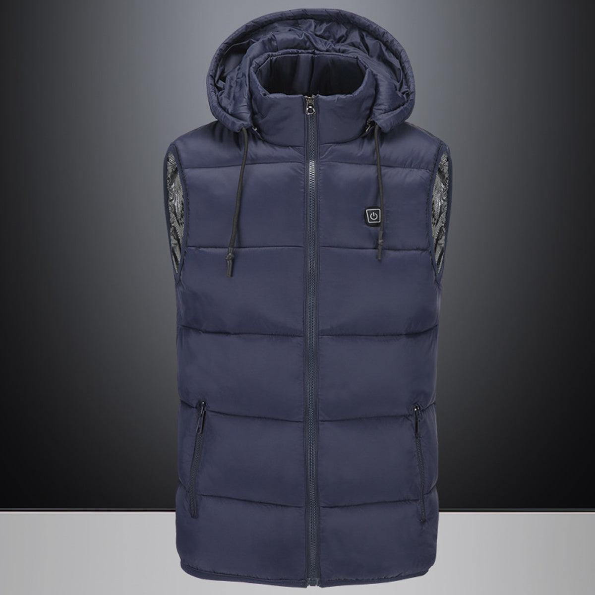 Dark Slate Gray 25-45°C Electric Heated Vest Waistcoat Hooded Winter Warmer USB Charge Heating Jacket Clothing