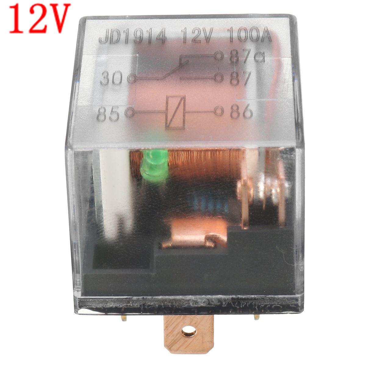 100A 5Pin SPDT Control Device Relay Waterproof DC 12V/24V For Car Automotive Boat - Auto GoShop
