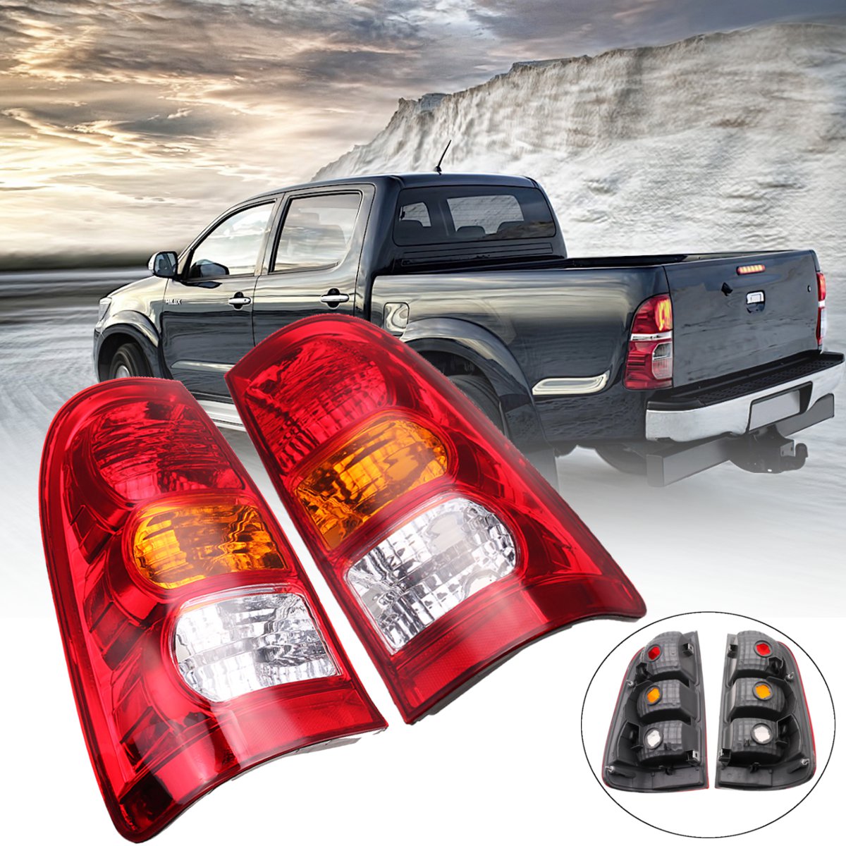 Firebrick Car Left/Right Side Tail Light Brake Lamp Turn Signal Light For Toyota Hilux 2005-2011