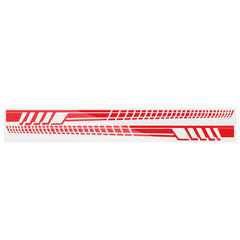 Red 2PCS 205cm Racing Stripe Totem Body Sticker Side Skirt Vinyl Decal Decor