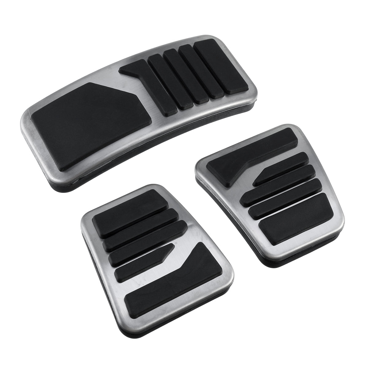 Black 3Pcs Manual MT Clutch Brake Pedals Stainless Steel Metal Accelerator Universal For Mitsubishi