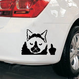 10x13cm Car Stickers Funny Cat Meme Flippin' You Off Vinyl Sticker Decals - Auto GoShop