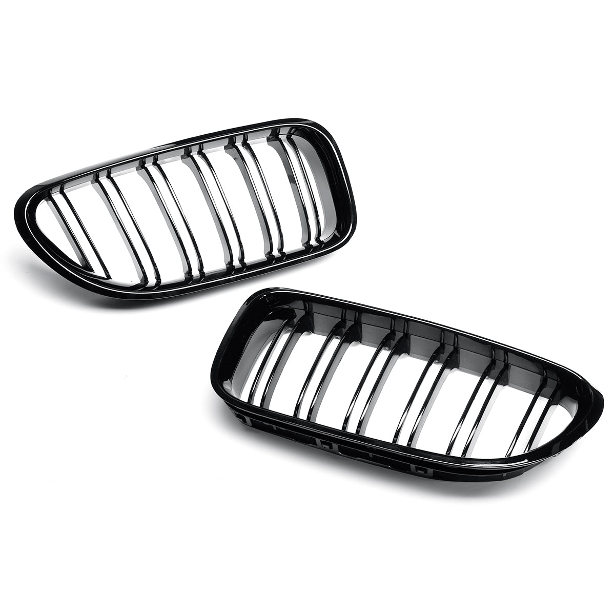 1 Pair Gloss Black Front Grill Grille For BMW M6 640i 650i F06 F12 F13 12-17 - Auto GoShop