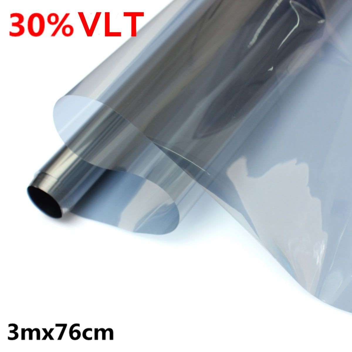 Dim Gray 15% 30% 3mx76cm LVT Car Auto Window Glass Tint Film Tinting Roll Silver Mirror