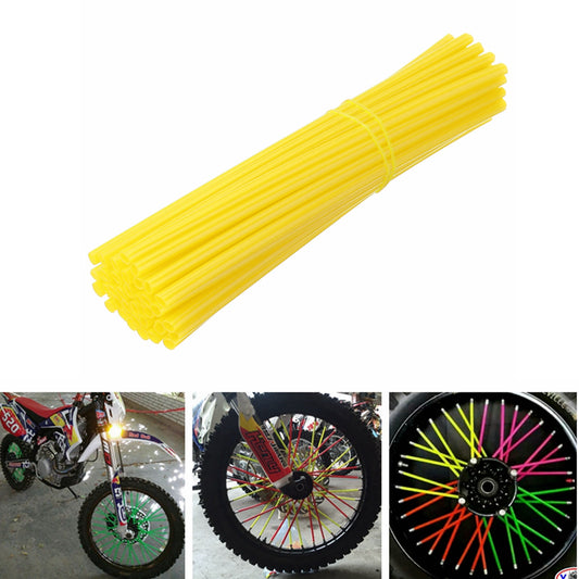Goldenrod 38pcs 21cm Spoke Covers Wheels Rim Shrouds Wrap Protector 11 Colors For Motorcycle Motocross