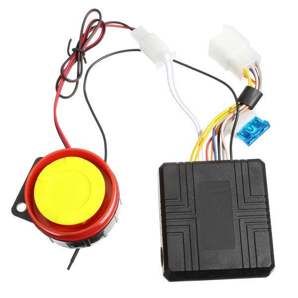 Yellow 12v Universal Motorcycle Security Alarm System Remote Control