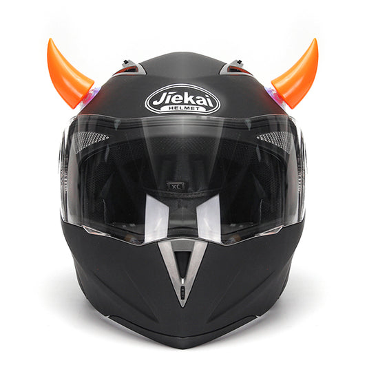 Black Motorcycle Helmet Headwear Accessories Suction Cups Horns Decor Decoration Muti-colors