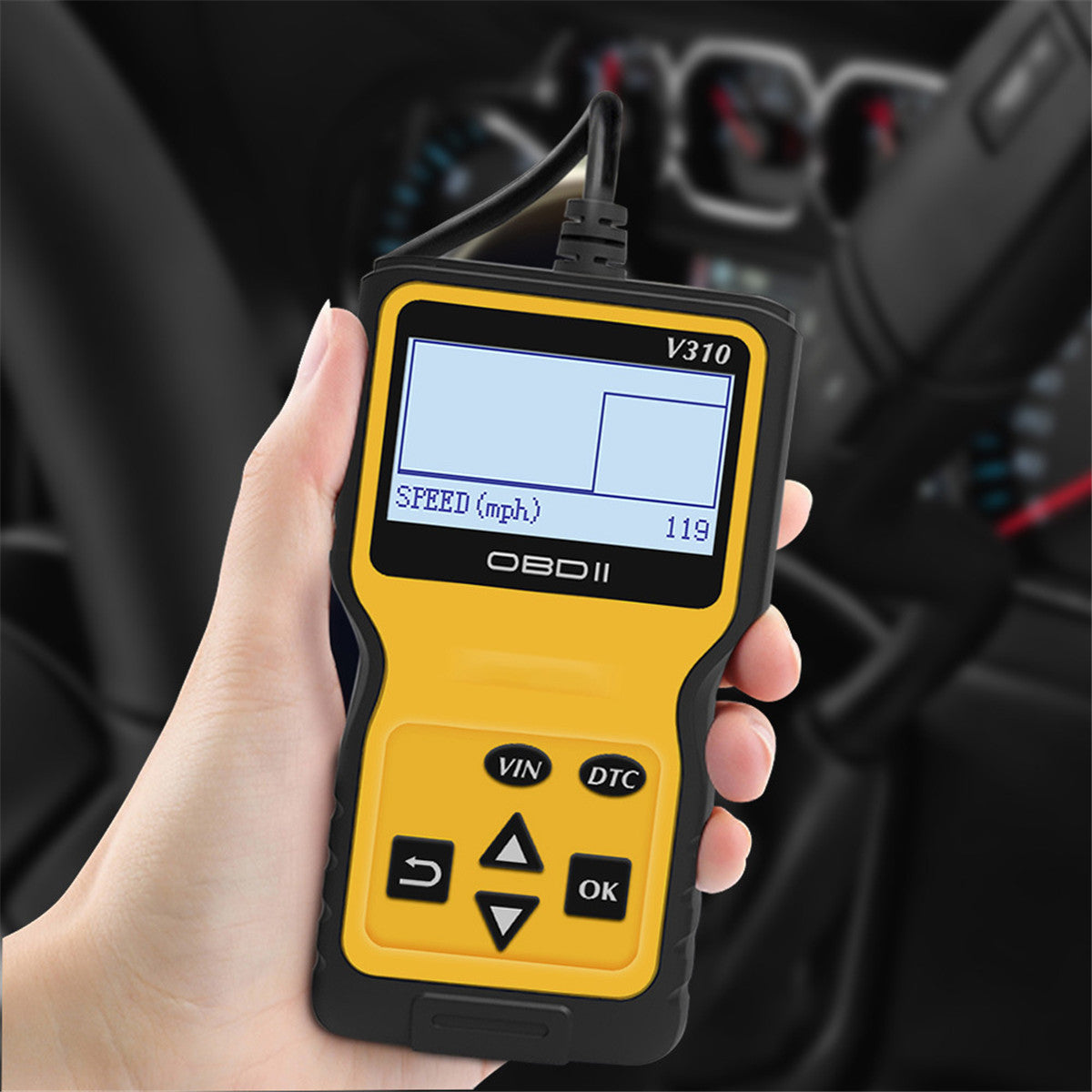 V310 Car OBD2 Diagnostic Tool Automobile Scanner Engine Fault Code Reader Detector With LCD Display - Auto GoShop