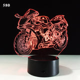 Maroon Motorcycle led desk lamp