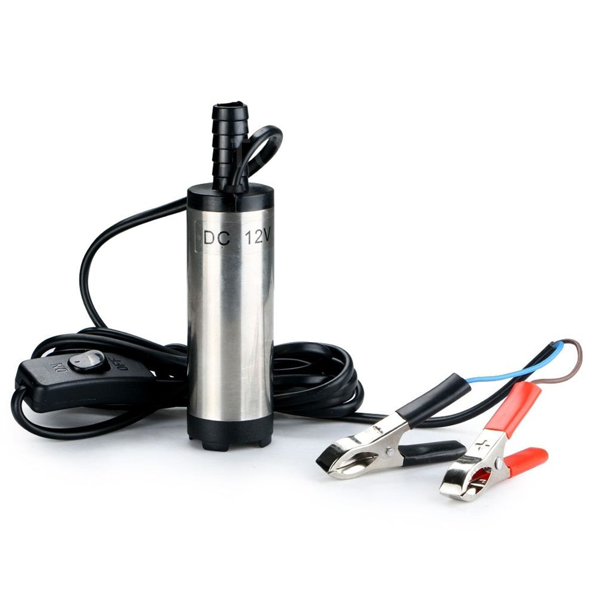 12V Submersible Pump 38mm Water Diesel Transfer Refueling Tool With Clamp - Auto GoShop