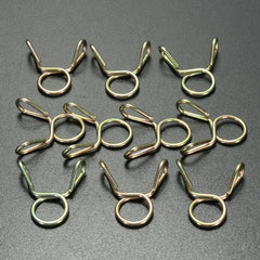 Dim Gray 20pcs 8mm Fuel Line Hose Tubing Spring Clips Clamps For Motorcycle ATV Scooter