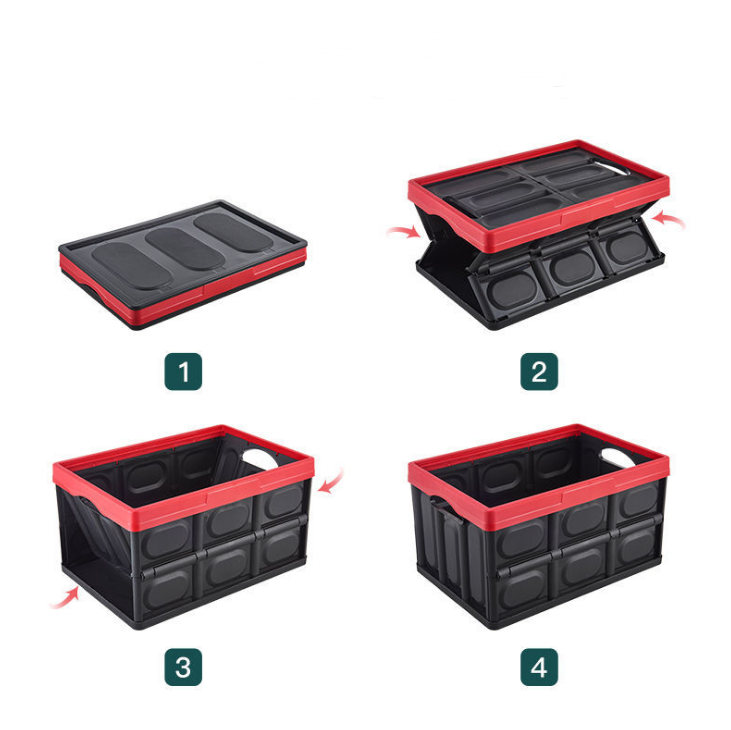 Maroon Backup storage box storage car folding storage box