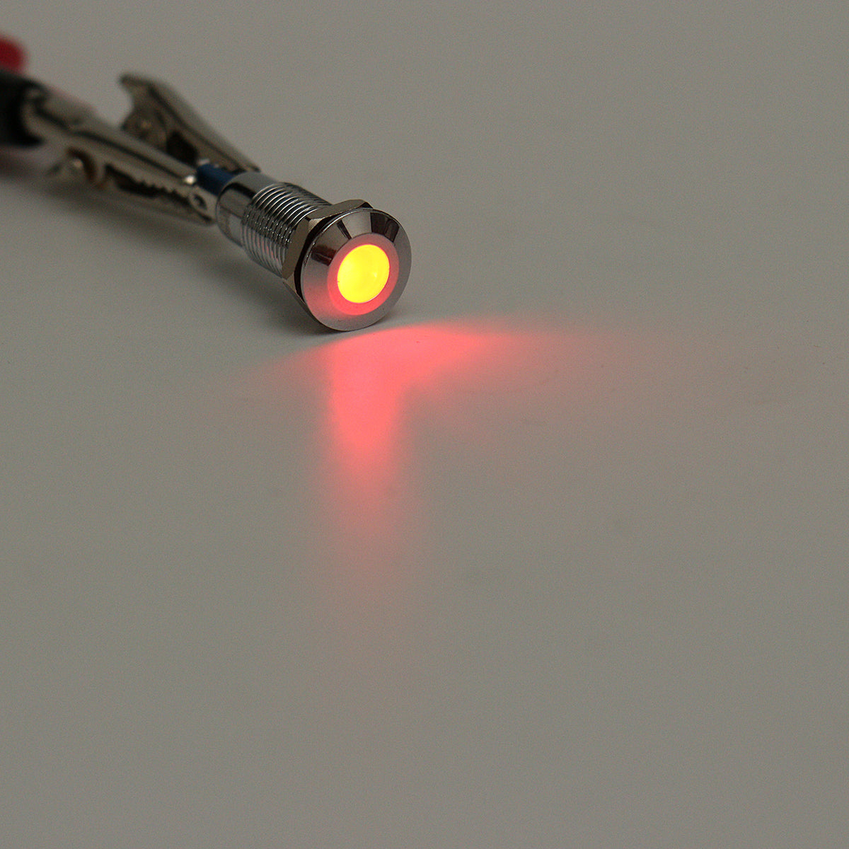 Light Coral Metal 8mm LED Pilot Dash Panel Indicator Light Lamp Red Blue Green White Yellow