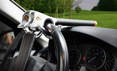 White Smoke Car lock steering wheel lock anti-theft lock alarm air bag lock