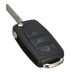 Dark Slate Gray 3 Button Flip Keyless Uncut Key Entry Remote Control Fob ID48 Chip 433MHz For VW