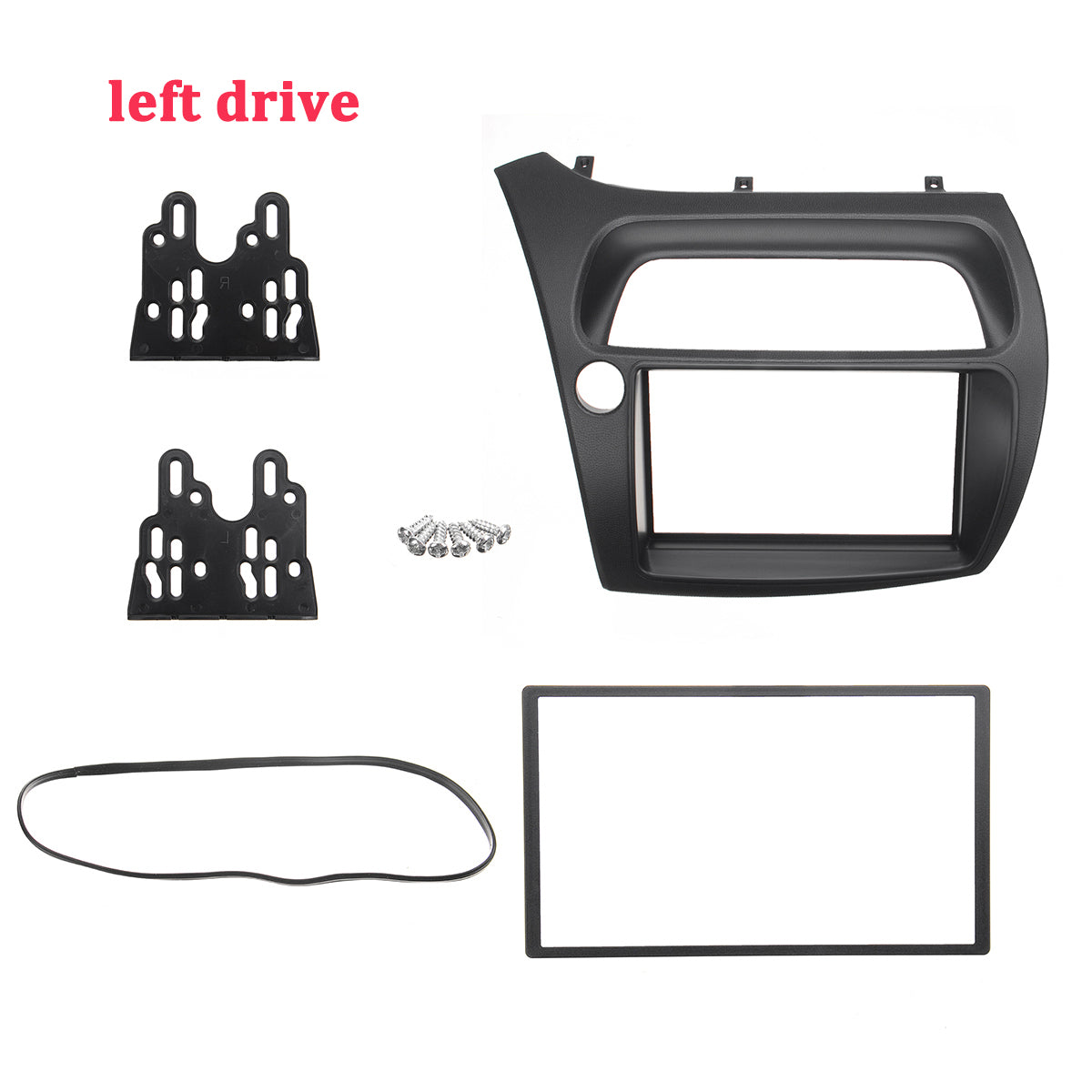 7 Inch Double 2 DIN Car Radio Fascia Automobile Refitting Sound Panel Frame Kit Right/Left Hand Drive For Honda Civic Hatchback - Auto GoShop