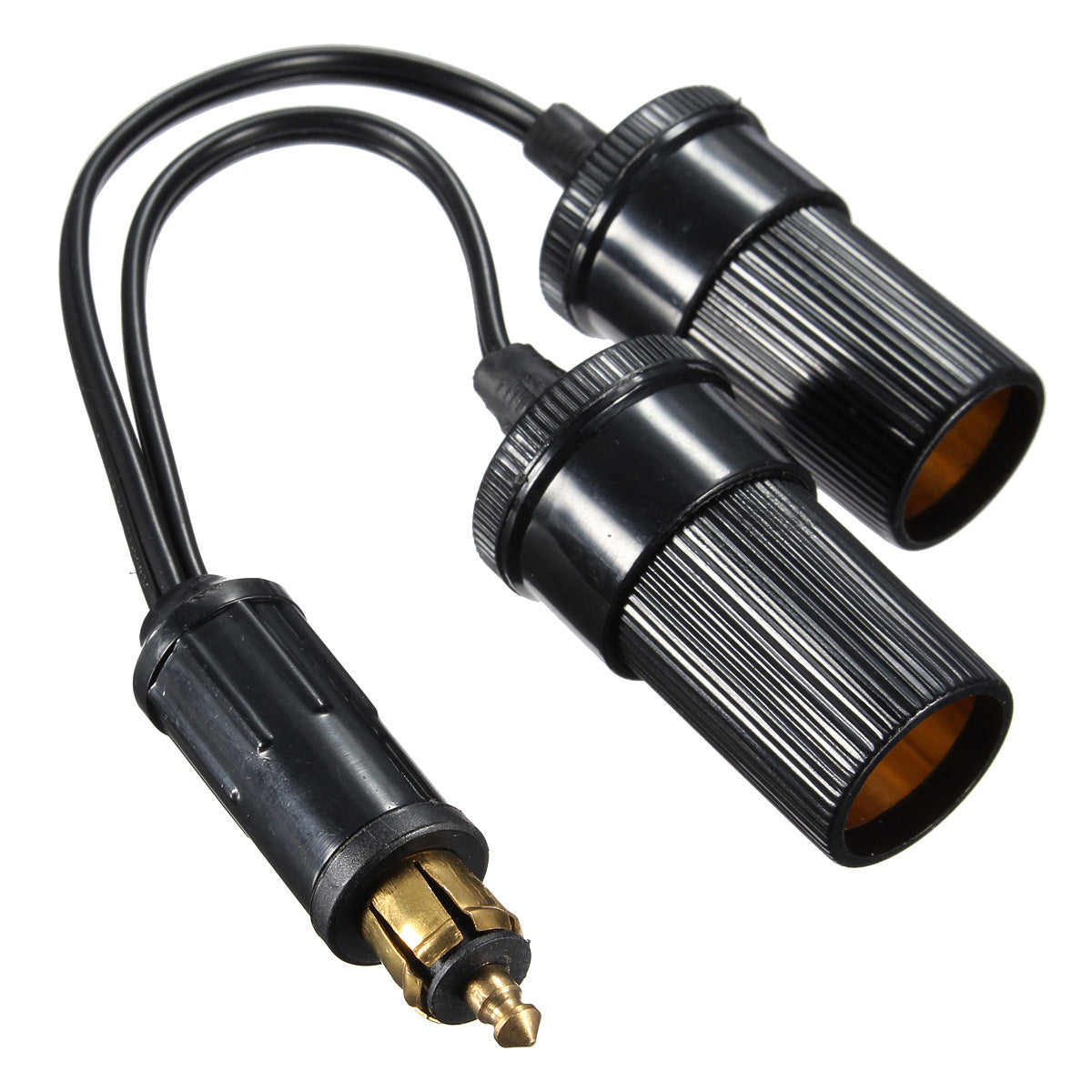Black Car Lighter Adaptor Converter Hella Plug To Twin Socket