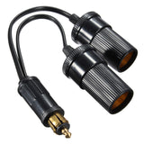 Black Car Lighter Adaptor Converter Hella Plug To Twin Socket