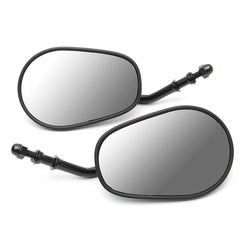 Dark Gray 8mm Rear View Side Mirror Fits For Harley Davidson Sportster Touring XL 883 (Black)