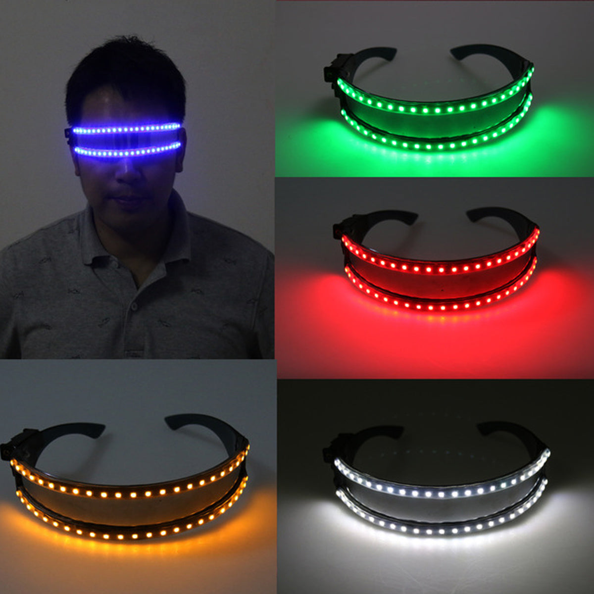 Tomato LED Motorcycle Glasses Cosplay Holiday Decoration Halloween Gift Festival Nightclub Stage Props