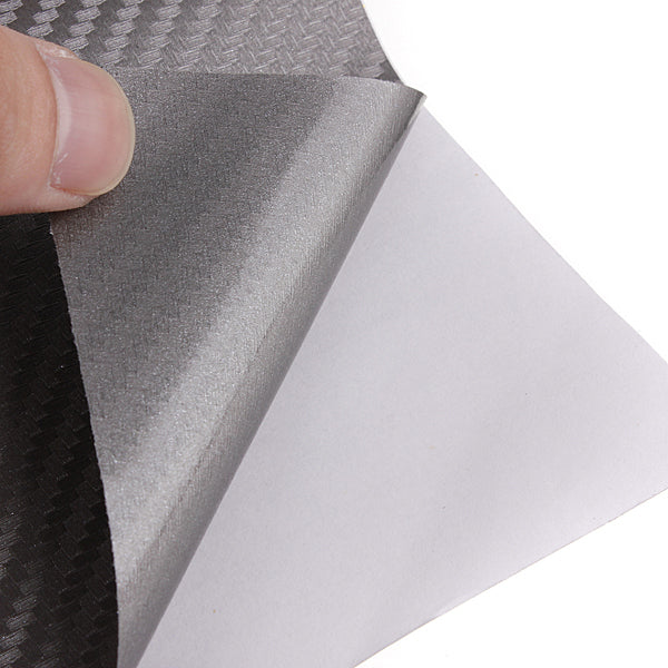 Light Gray 30x152cm 3D Carbon Fiber Vinyl Wrap Film Car Vehicle Sticker Sheet Roll