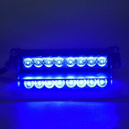 Blue Car LED RGB 16 Color Solar Remote Control Warning Emergency Strobe Light  Anti-tailing 12V 8W
