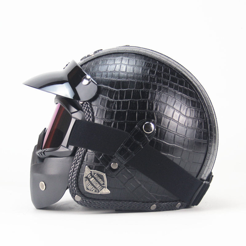 The four seasons retro helmet handmade Harley helmet - Auto GoShop