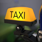 Yellow Rechargeable Motorcycle TAXI Sign Light LED USB Indicator Decoration Waterproof
