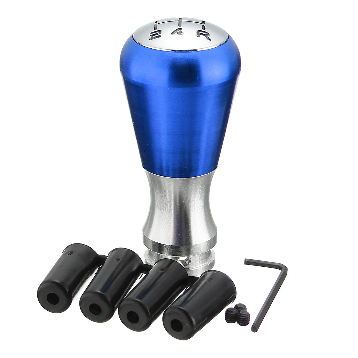 Dark Slate Blue 5 Speed Manual Gear Shift Knob Aluminum Alloy Black/Blue/Red with Adapter For Peugeot 405 307 206