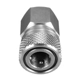 Dark Gray Paintball PCP 1/8 NPT Stainless Steel Female Connector Quick Disconnect Adapter