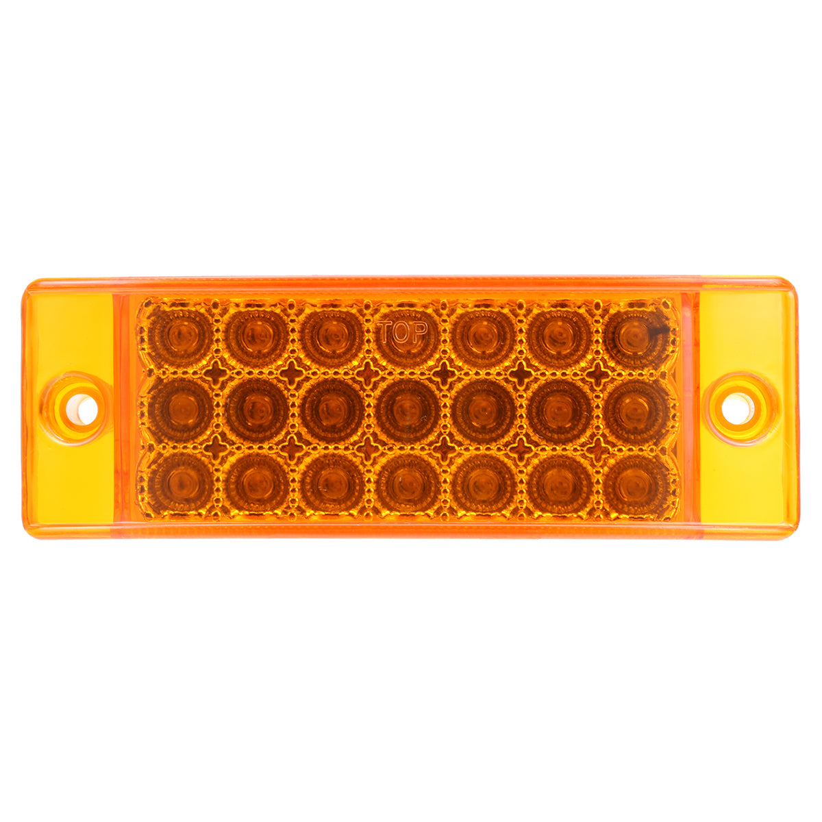 Dark Orange 6Inch 12V 2W 0.2A 21LED Car Rectangle Side Marker Lights Indicator Lamp for Truck Trailer