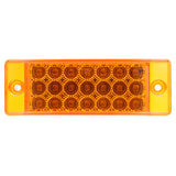 Dark Orange 6Inch 12V 2W 0.2A 21LED Car Rectangle Side Marker Lights Indicator Lamp for Truck Trailer