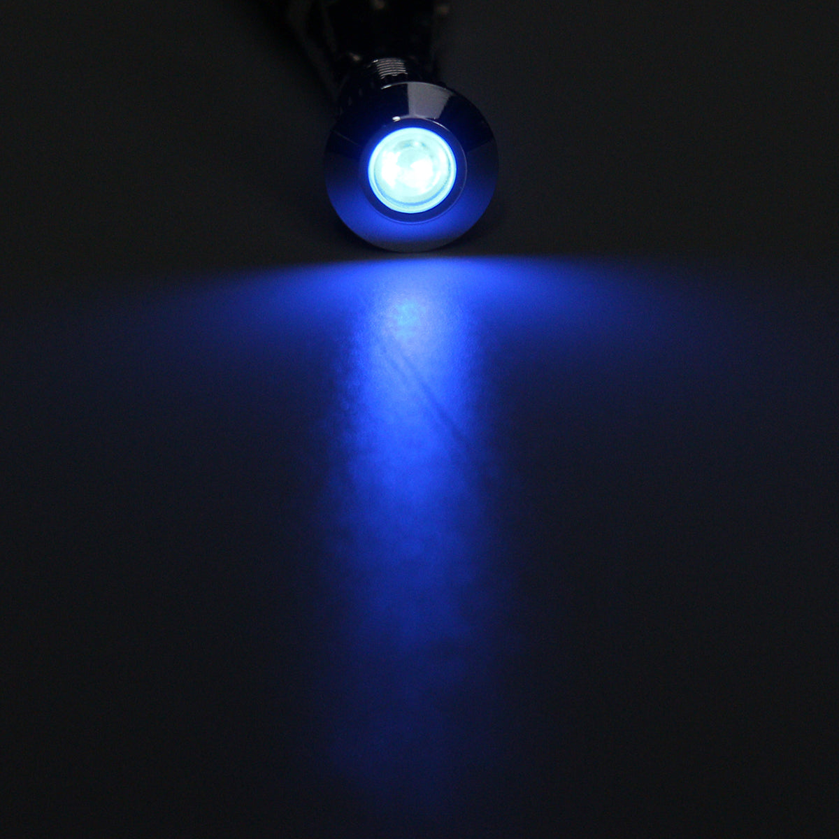Royal Blue 12V Metal 8mm LED Panel Dash Lamp Warning Light Indicator Waterproof